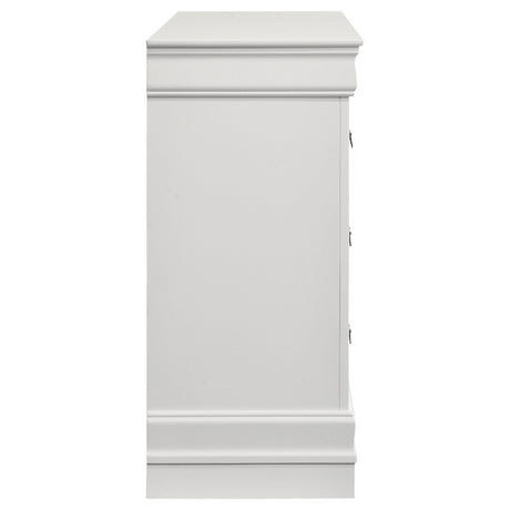Molded trim detail on dresser front