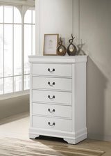 Louis Philippe bedroom chest drawer detail