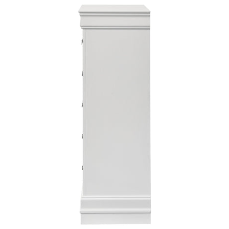 Top view of Louis Philippe 5-drawer chest