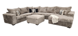 Texan Mocha Ottoman side angle