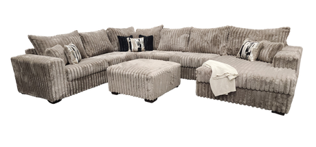 Texan Mocha Ottoman side angle