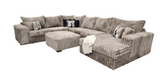 Texan Mocha Ottoman close-up corner