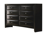 Briana Eastern King Platform Storage Bed Black assembled view