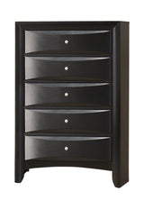 Briana Queen Platform Storage Bed Black drawer interior space
