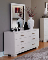 Jessica 6-Drawer Dresser White - Ella Furniture