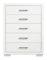 Jessica 5-Drawer Chest White - Ella Furniture