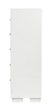 Jessica 5-Drawer Chest White - Ella Furniture