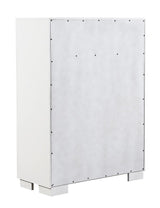 Jessica 5-Drawer Chest White - Ella Furniture