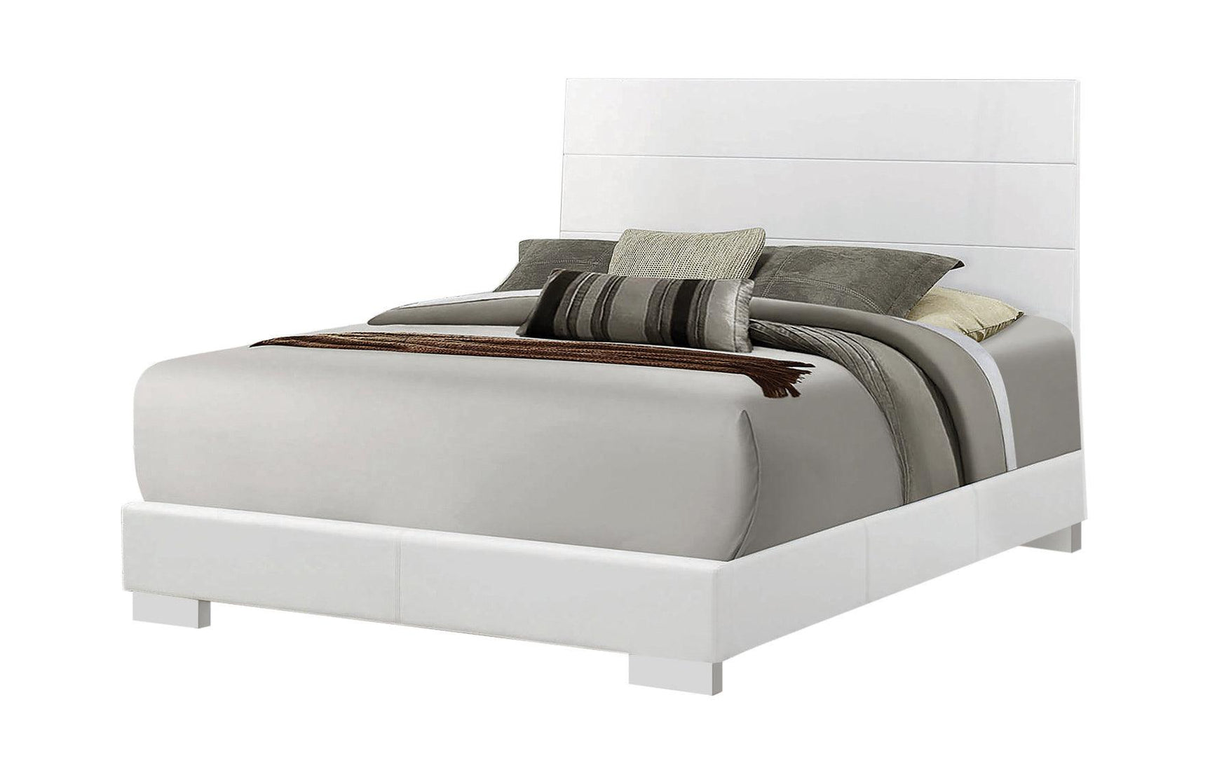 Felicity Glossy White Rectangular Dresser Mirror front view