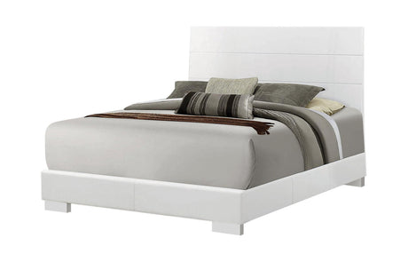 Felicity 5-Drawer Chest Glossy White side profile