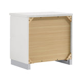 Felicity Glossy White Nightstand drawer detail