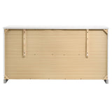 Felicity 6-Drawer Glossy White Contemporary Dresser drawer pull handles