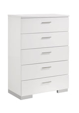 Felicity 9-Drawer Vanity Desk with Lighted Mirror in glossy white