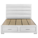 Storage drawers open showcasing space