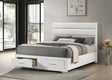 Felicity Queen Storage Bed side angle showing storage drawers