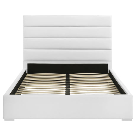 Detail of Felicity bed foam and metal frame construction
