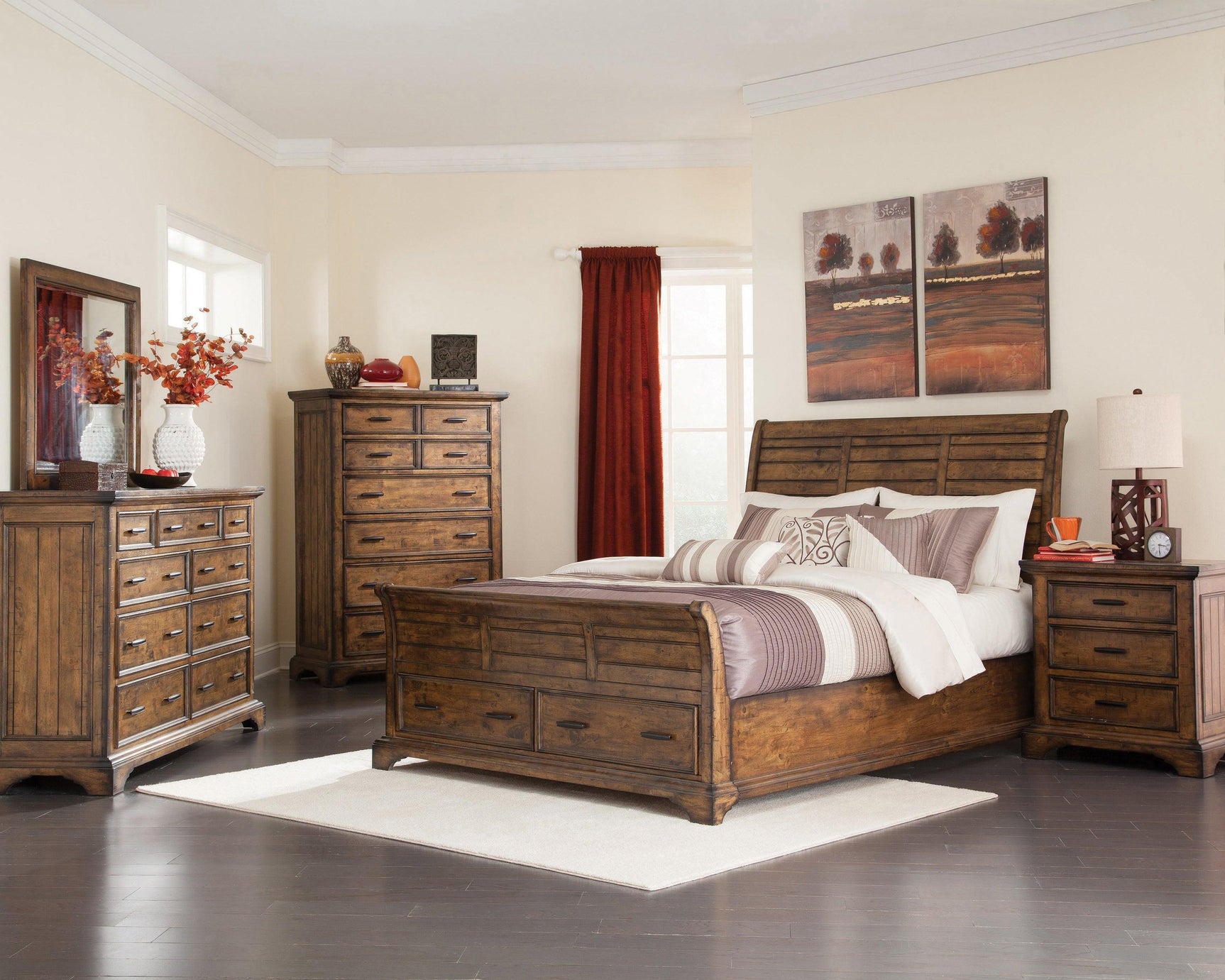 Side angle of Elk Grove Rectangular Mirror highlighting frame depth