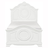 Lucida White Full Size Bed front view with headboard and footboard