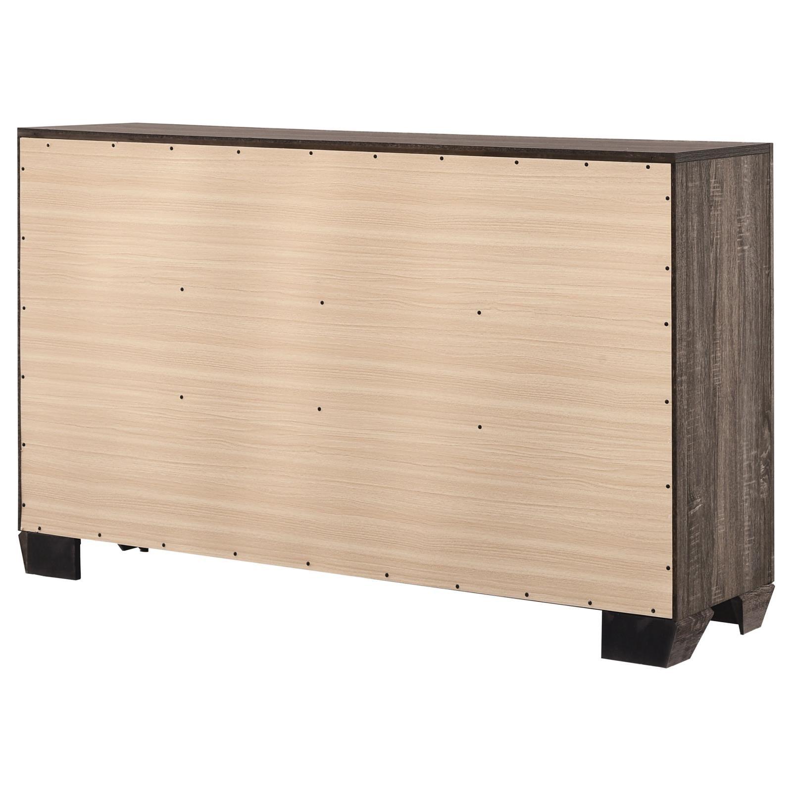Kauffman 6-Drawer Dresser Washed Taupe - Ella Furniture