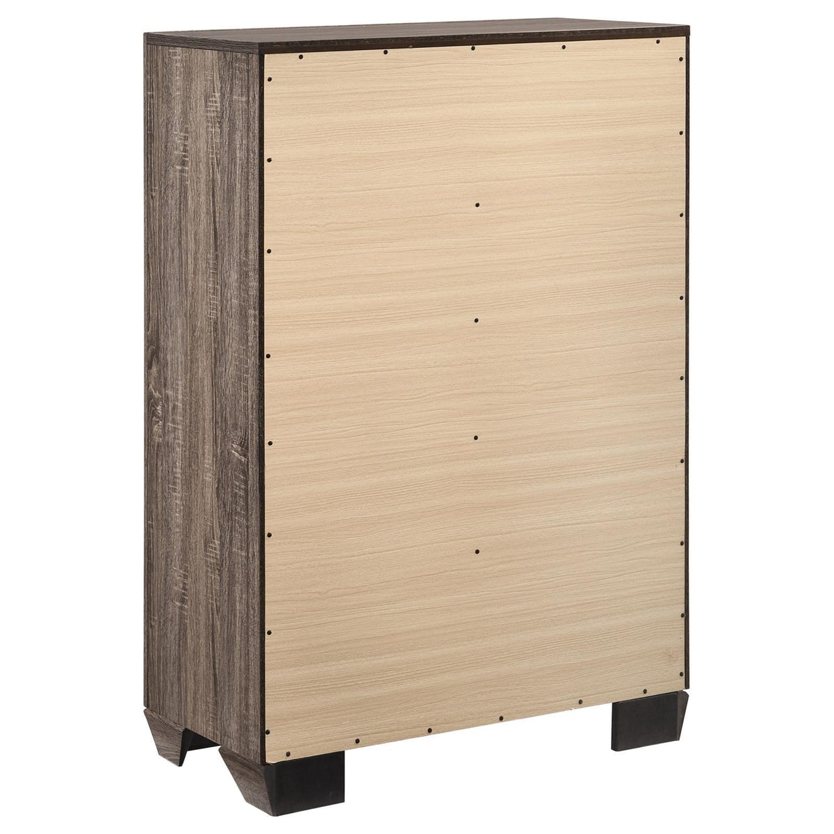 Kauffman 5-Drawer Chest metallic pull handle detail