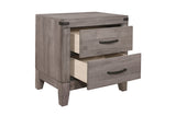 main view of Woodrow Gray Upholstered Panel Bedroom Set bed