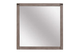 Woodrow Gray Upholstered Panel Bedroom Set bed front view