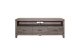 Woodrow Dark Modern Contemporary Traditional Metal Weathered Wood Storage Tv Console - Ella Furniture