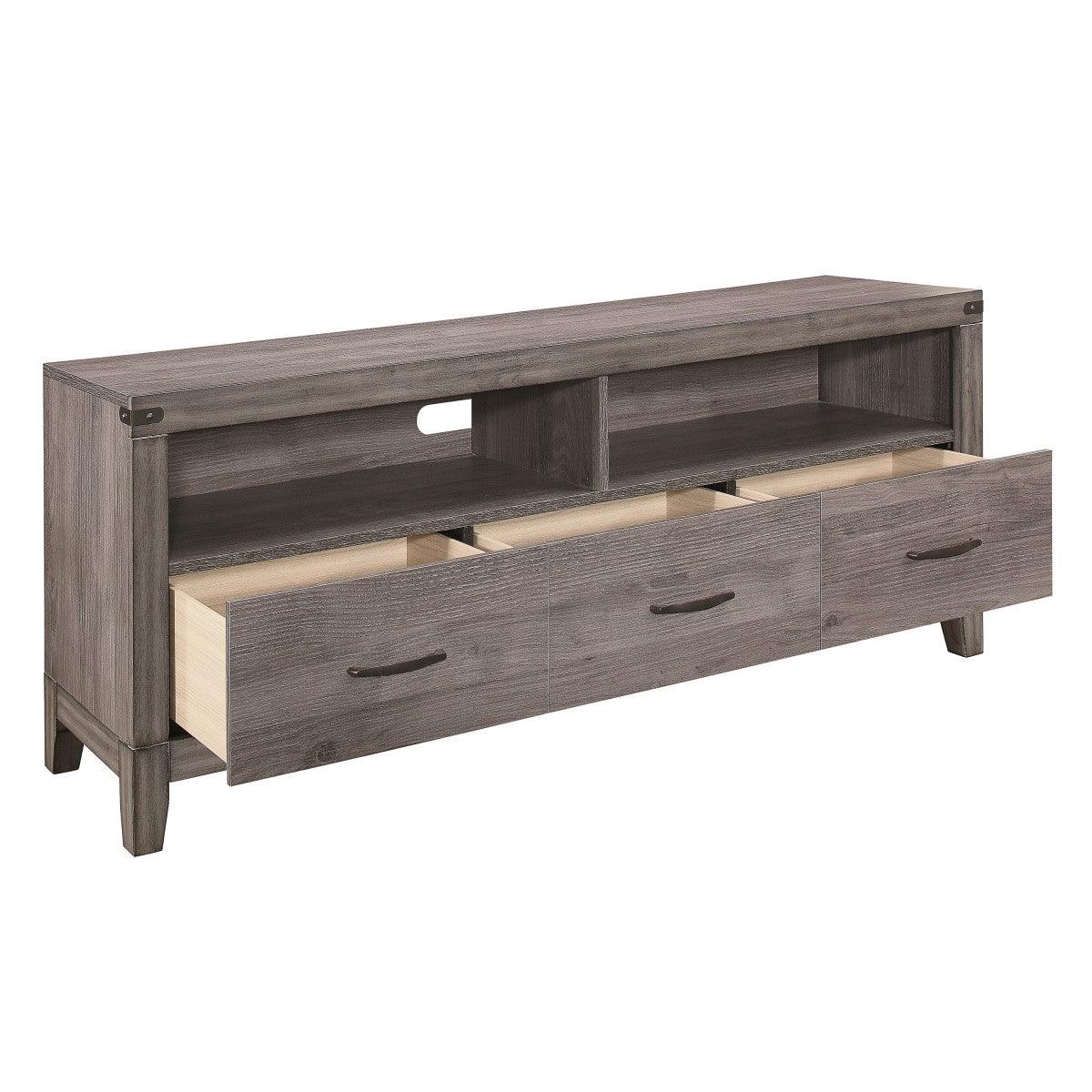 Woodrow Brownish Gray Modern Contemporary Industrial Premium Melamine Board Tv Console - Ella Furniture