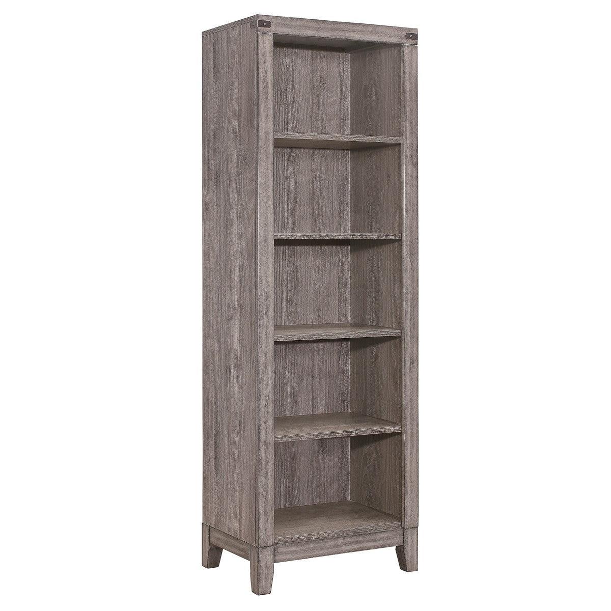 Woodrow Brownish Gray Modern Contemporary Solid Wood Premium Melamine Laminate Board Side Pier - Ella Furniture