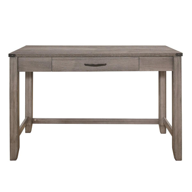 Woodrow Brownish Gray Finish Modern Sleek Premium Melamine Board Writing Desk 1 Dovetail Drawer - Ella Furniture