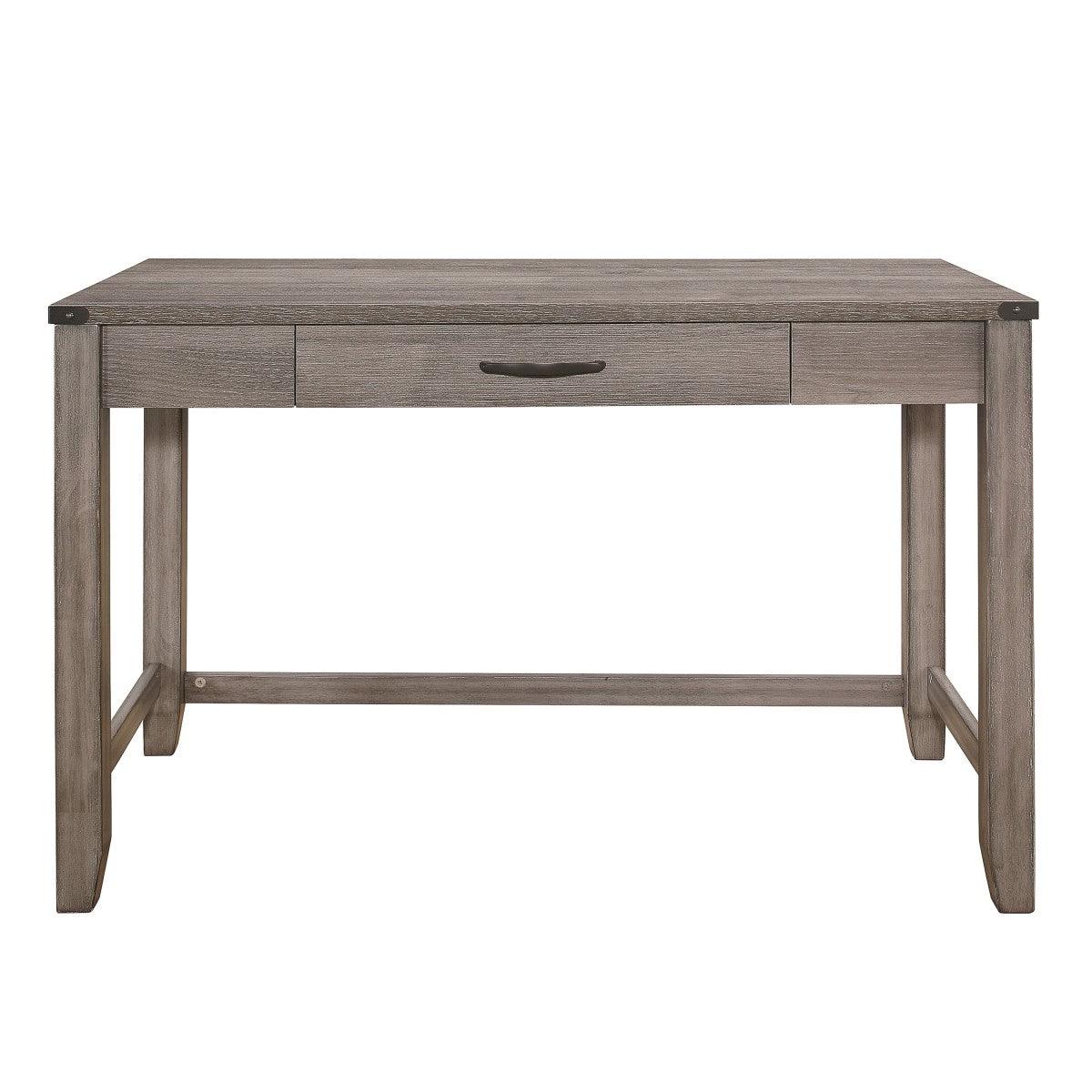 Woodrow Brownish Gray Finish Modern Sleek Premium Melamine Board Writing Desk 1 Dovetail Drawer - Ella Furniture