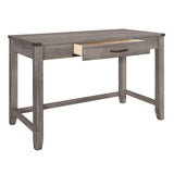 Woodrow Brownish Gray Finish Modern Sleek Premium Melamine Board Writing Desk 1 Dovetail Drawer - Ella Furniture