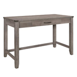 Woodrow Brownish Gray Finish Modern Sleek Premium Melamine Board Writing Desk 1 Dovetail Drawer - Ella Furniture