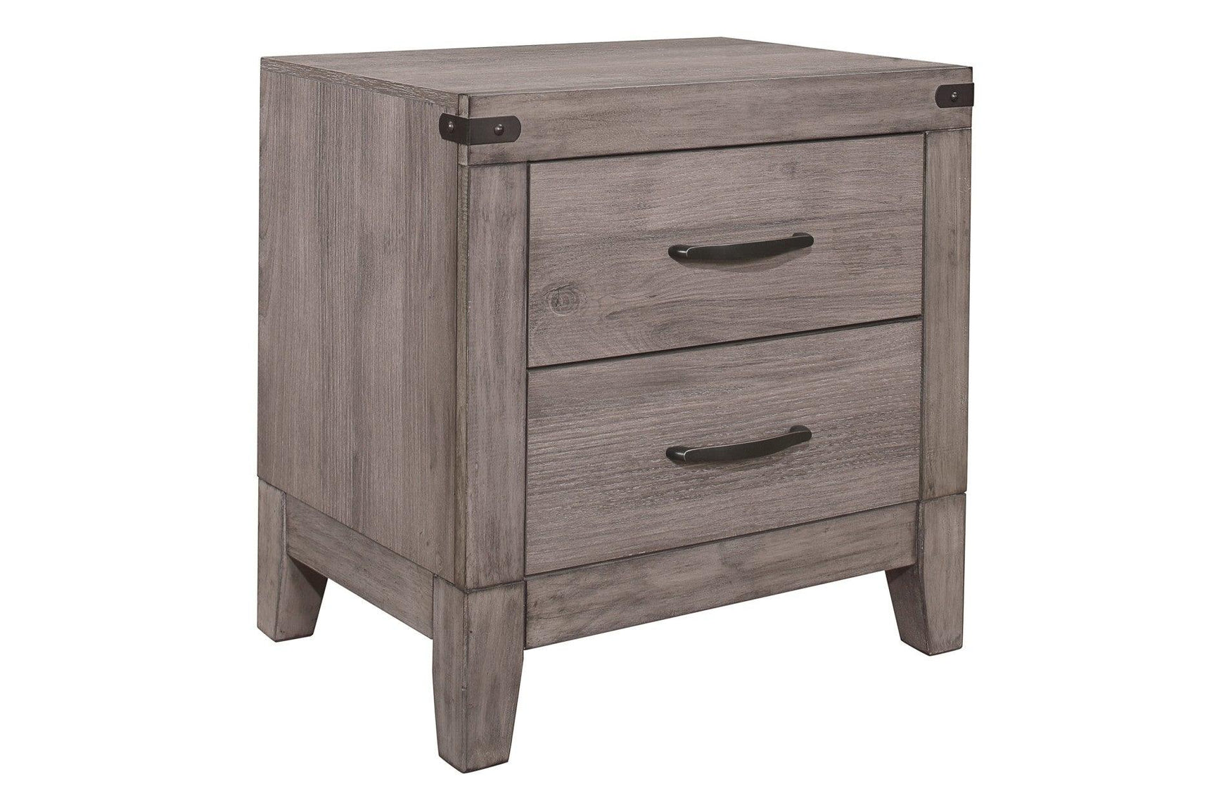 Woodrow Black Melamine Board Engineered Wood Faux Leather Upholstered Youth Panel Bedroom Set - Ella Furniture