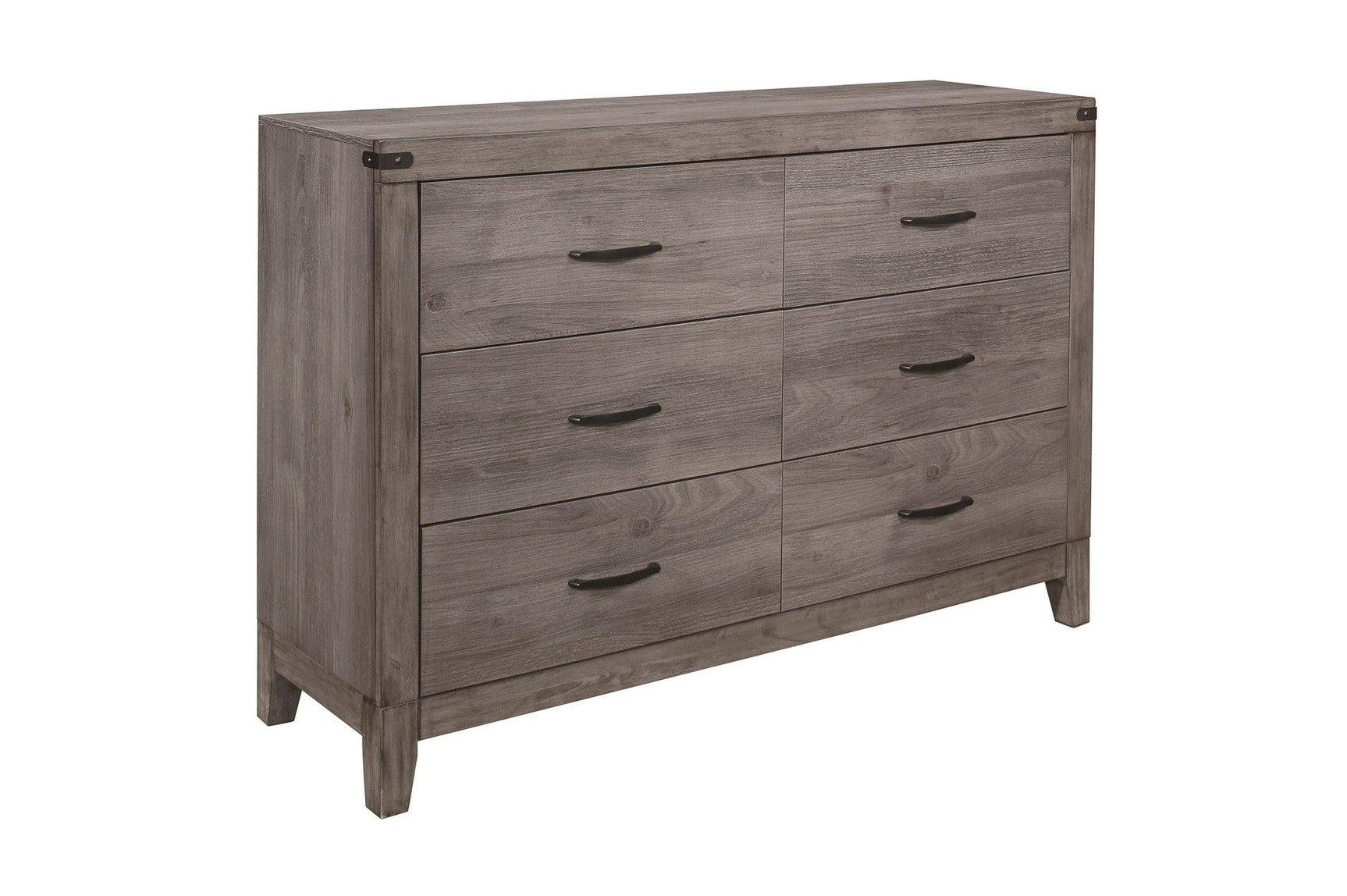 Woodrow Black Melamine Board Engineered Wood Faux Leather Upholstered Youth Panel Bedroom Set - Ella Furniture