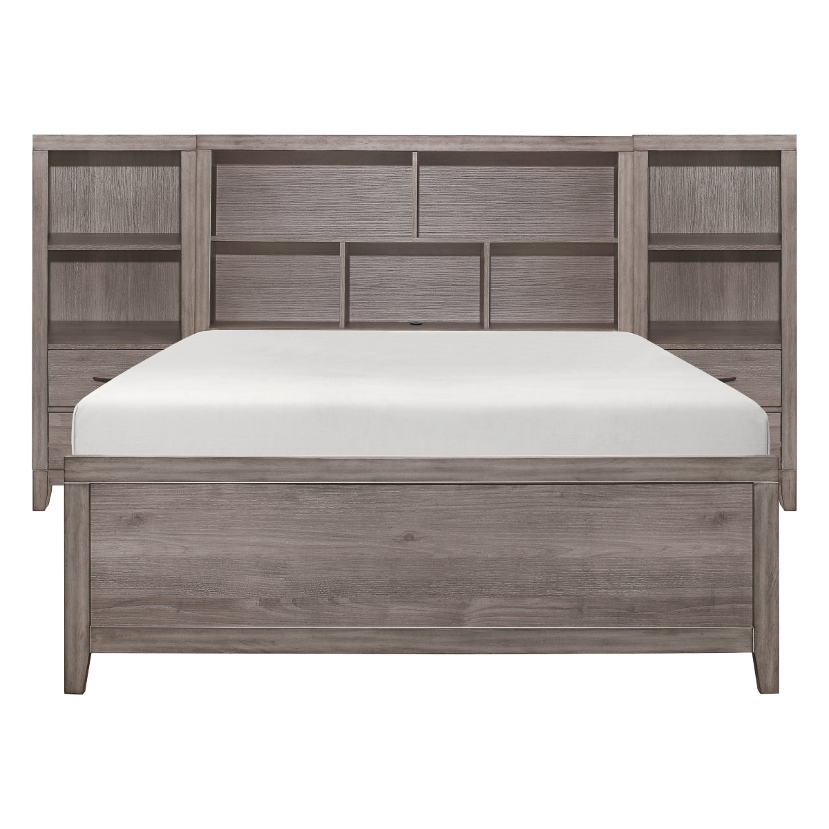 Main view of Garo Gray Wall Bedroom Set bed