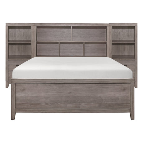 Main view of Garo Gray Wall Bedroom Set bed