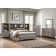 Side view of Garo Gray Wall Bedroom Set bed