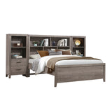 Side view of Garo Gray Wall Bedroom Set bed