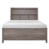 Bedroom view of Garo Gray Wall Bedroom Set bed