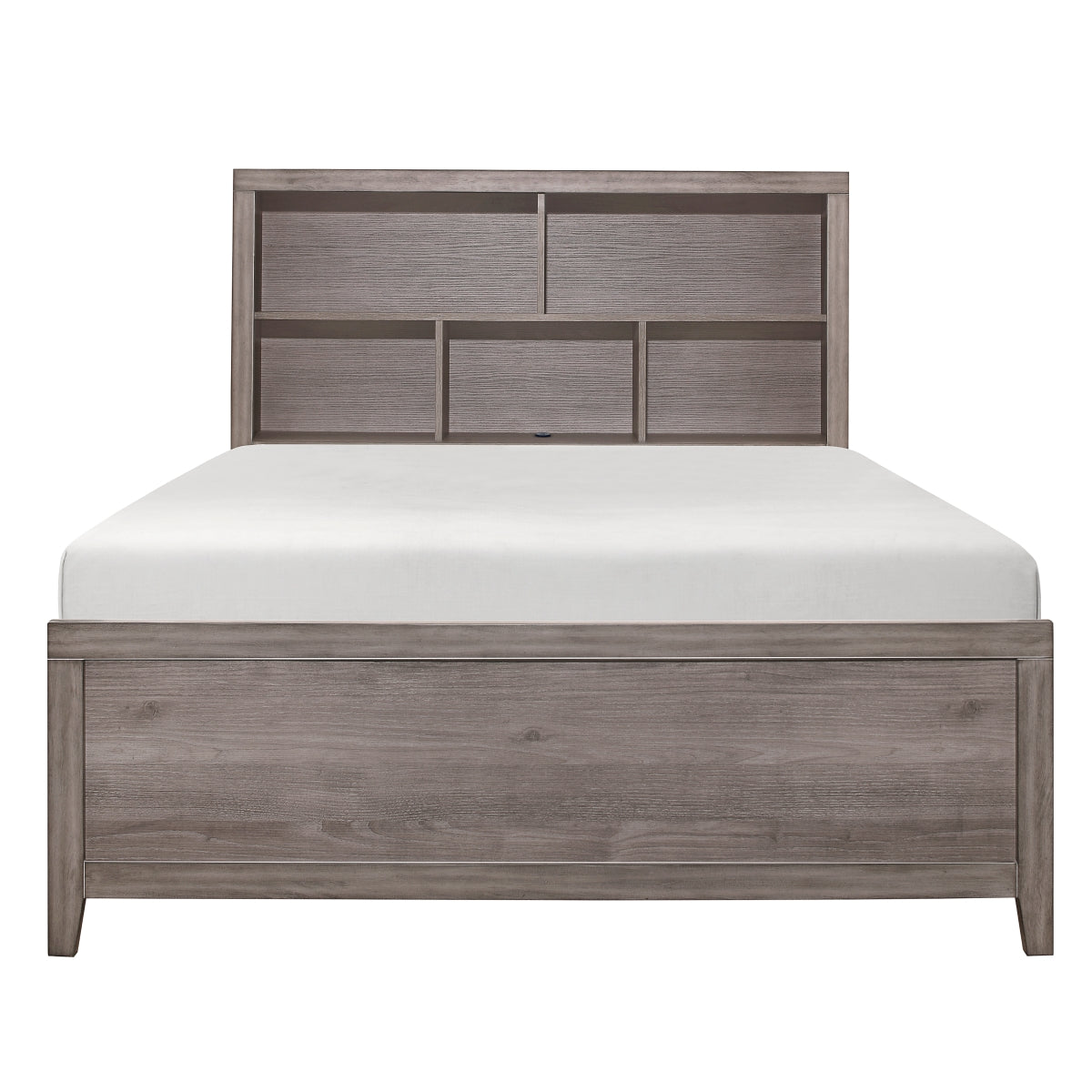 Bedroom view of Garo Gray Wall Bedroom Set bed