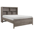 Side angle showing Bookcase headboard and platform base