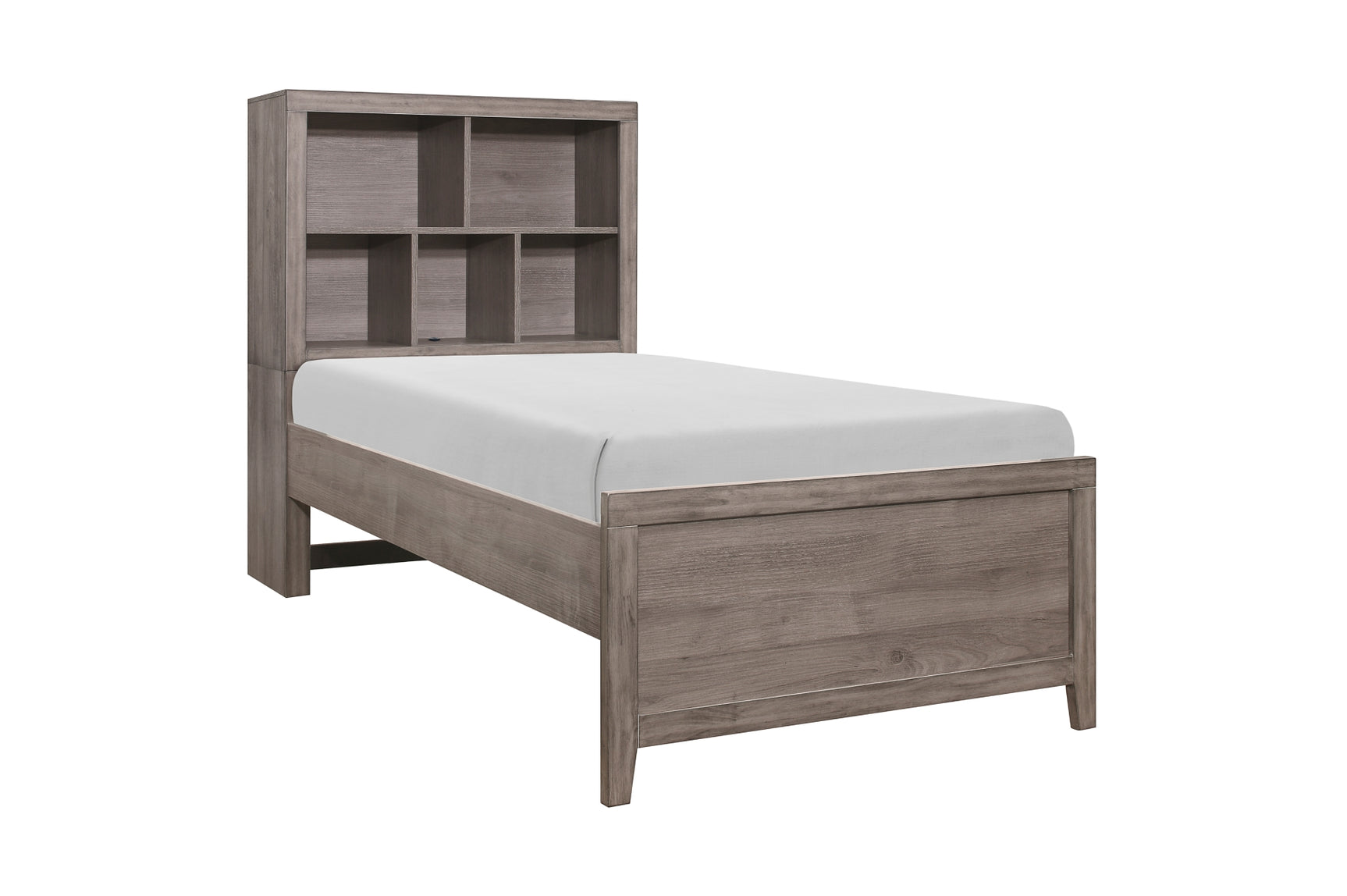 Woodrow Gray Bookcase Platform Bedroom Set