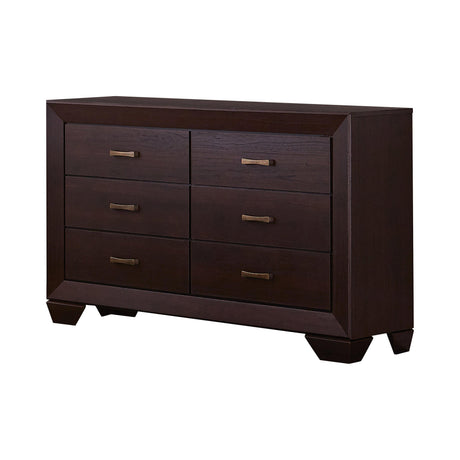Side view of Kauffman King Storage Bed in Dark Cocoa
