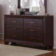 Kauffman 6-Drawer Dresser Dark Cocoa - Ella Furniture