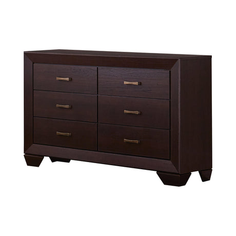 Close-up of drawer handle on Kauffman Nightstand