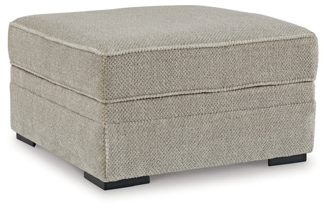 Calnita Sisal Chair and Ottoman angled view