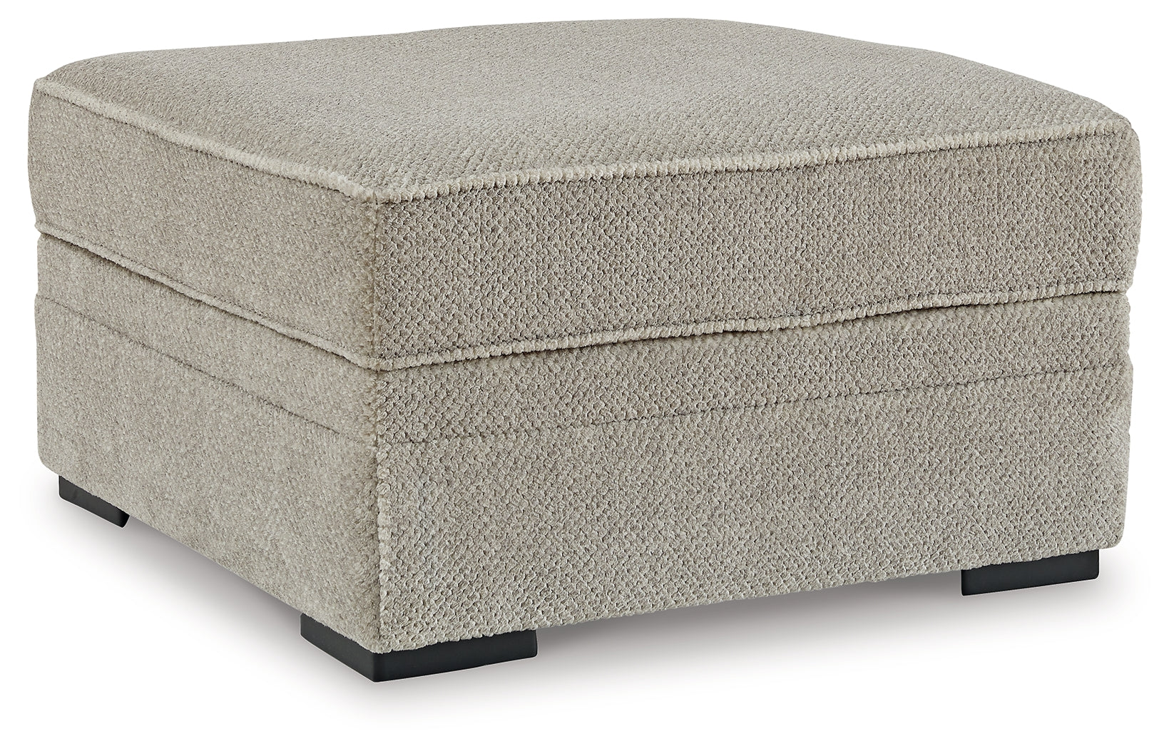 Angle side view of Calnita Sisal Sectional Sofa with Ottoman