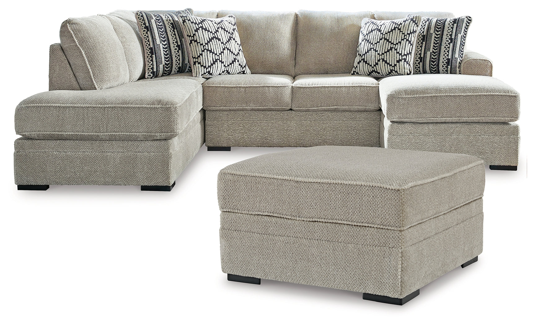 Side angle of Calnita Sisal Sectional Sofa
