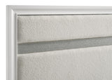 Miranda twin bed frame showing side rails and slats